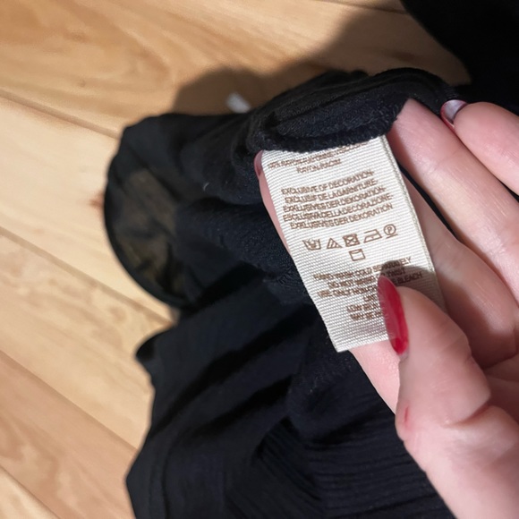 Free People Rayon Jumpsuit Plunging Neckline Cut Out Wide Leg Gauzy Fabric S - Picture 7 of 7